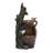 29.7'' H Rustic Polyresin Outdoor Water Fountain with LED Lights, Tree Trunk & Jar Waterfall Fountain with Adjustable Flow