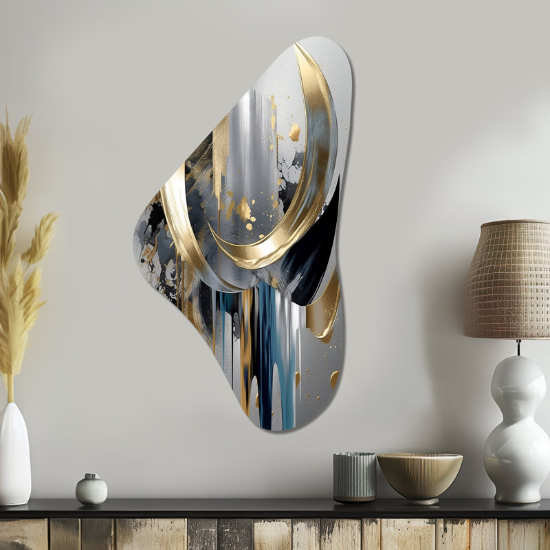Art mural asymétrique en métal Hiltz, H 39 po x l 21 po x P 1 po