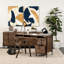Dey Solid Wood Slat Back Arm Chair in Dark Brown