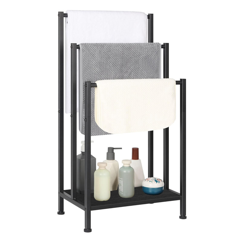 Freestanding Towel Stand, Black