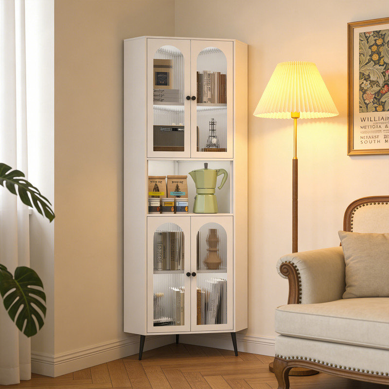 Armoire de rangement en métal 73 po avec portes et tablettes réglables