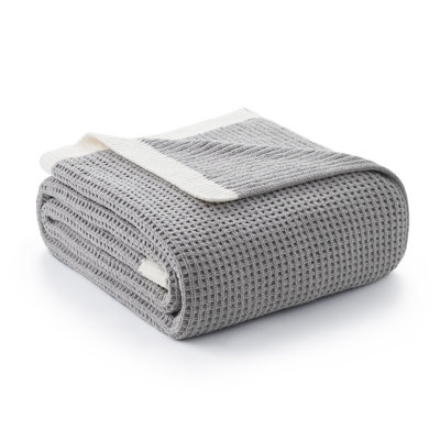 Reversible Waffle Weave Chenille Knit Throw Blanket Soft For Couch, Bed, And Living Room