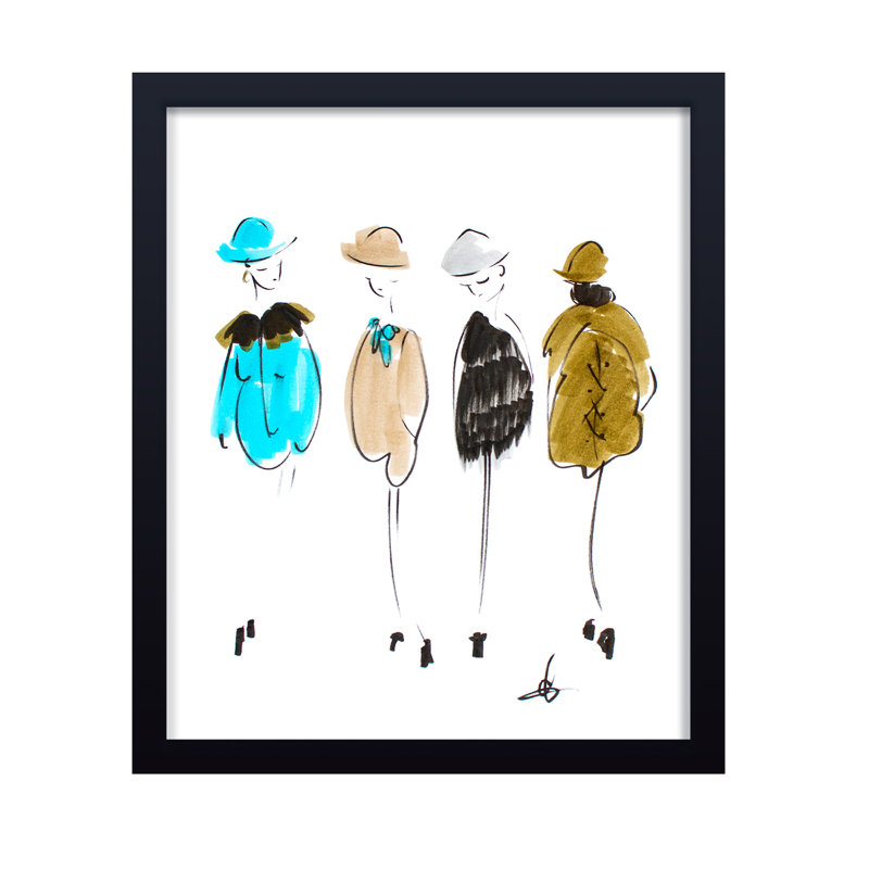 'I Heard' Framed Print Wall Art, 30" H x 24" W x 1.125" D, Framed Print, Black