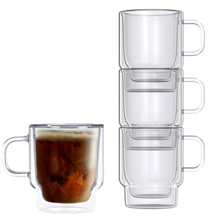 Glass Coffee Mug (Set of 4)