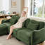 Causeuse en chenille avec repose-pieds mobile (vert)