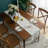 Modern Floral Print Table Runner With Tassel-1155136208-1155136215