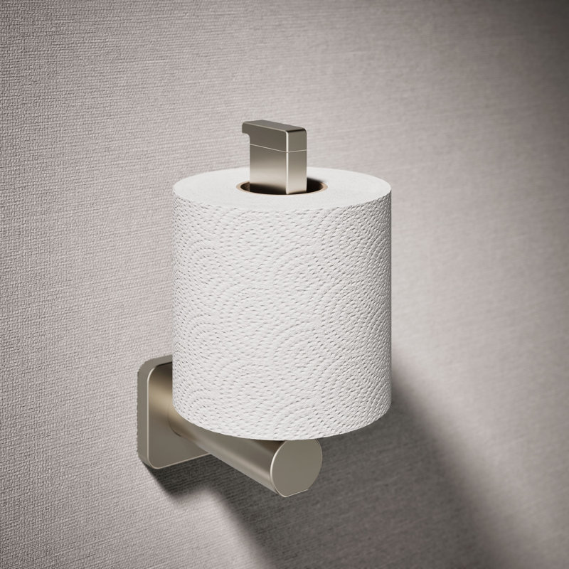 Parallel Vertical Toilet Paper Holder, Vibrant Brushed Nickel