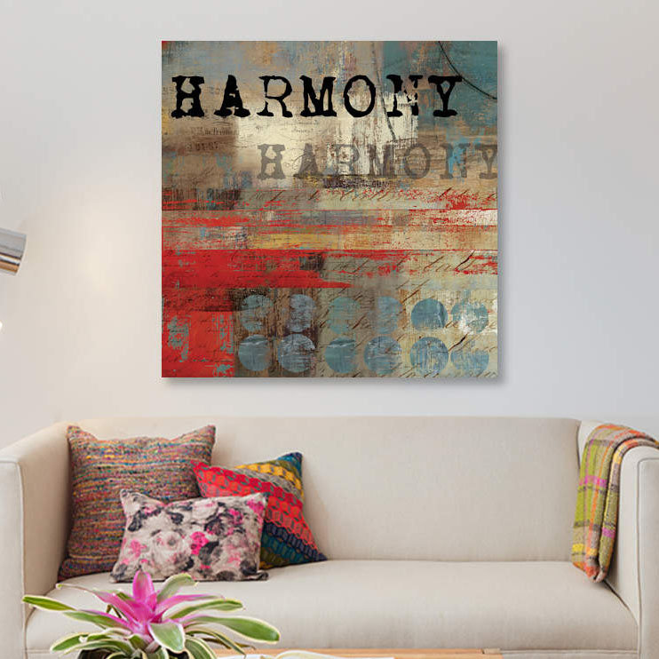 « harmonie », impression sur toile, H 12 po x l 12 po x P 1,5 po, Pas de tapis, Toile tendue