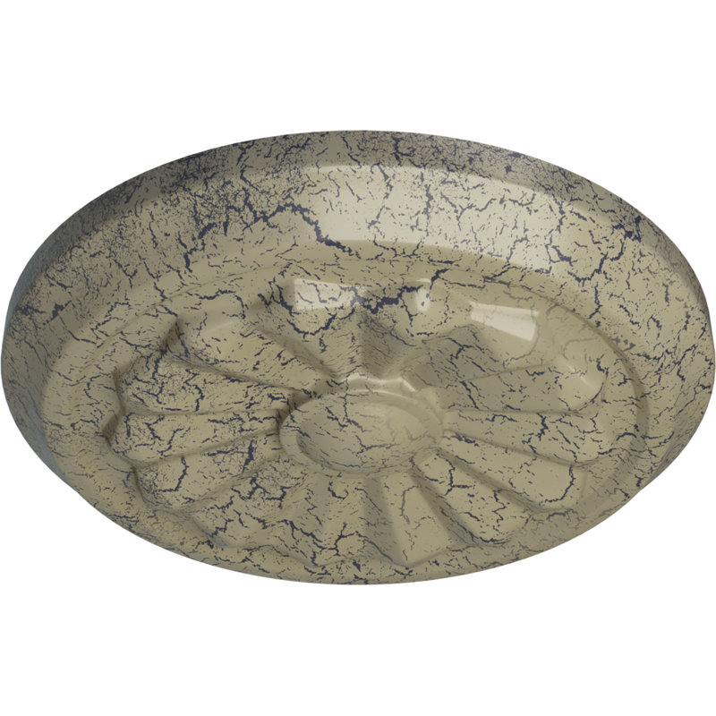 Médaillon de plafond Endurathane Olivia, 7 7/8 po x P 1 1/8 po (convient aux auvents jusqu'à 3 1/2 po)