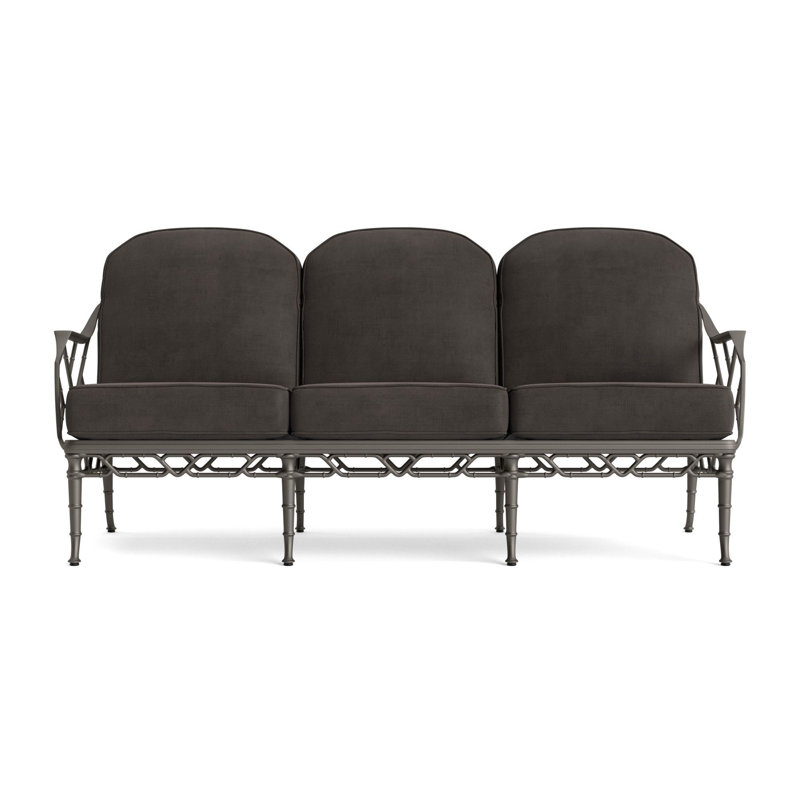 Calcutta Outdoor 3 - Seat Patio Sofa, Fusion Charcoal, Mica