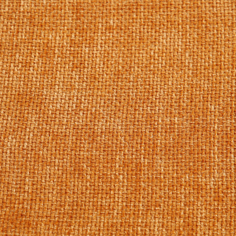 Fauteuil demi-tonneau surdimensionné avec repose-pieds, Chenille orange