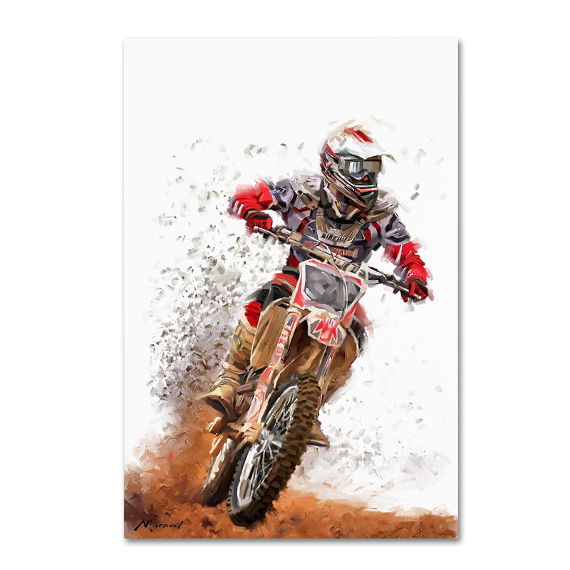 " Motocross " by The Macneil Studio, 19" H x 12" W x 2" D