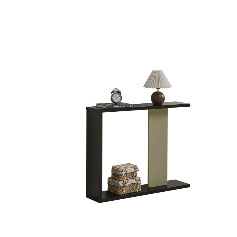 Side Table, Black/Lemon Pepper