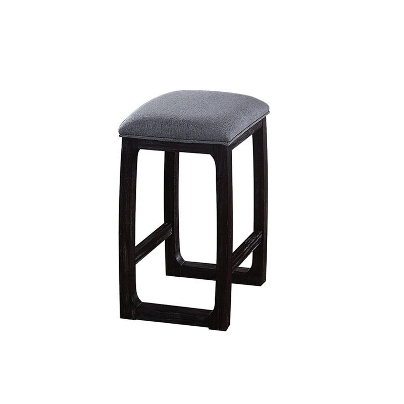 Tabouret de comptoir patiné espresso et gris