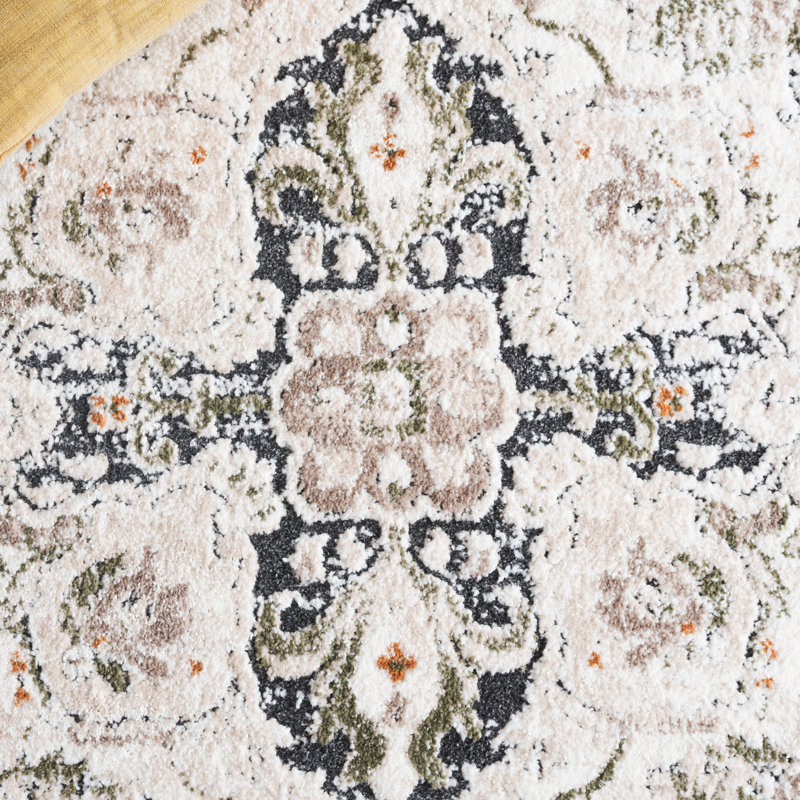 Opal 474 Area Rug In Green / Beige, Rectangle 5'3" x 7'6"