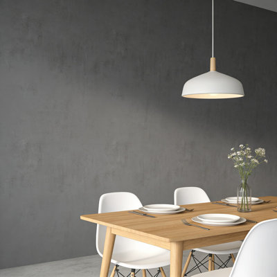 Papier peint ciment auto-adhésif 15,7 po x 354 po gris foncé foncé, imperméable et amovible pour décoration intérieure