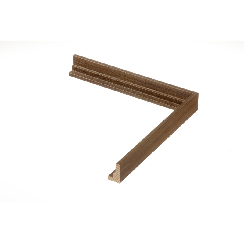 Cailloux et bécasseaux V, H 30 po x l 30 po, Non, Cadre flottant noyer