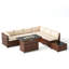 Ensemble de conversation modulaire d'extérieur en osier 7 pièces avec table de foyer d'extérieur Treyshun-574035256-554934613