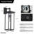 19.7 in. 1-Light Black Outdoor Wall Sconce for Porch, Garage or Entry Lighting（2-Pack）