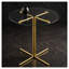 36-Inch Round Glass Bar Table with Gold Base
