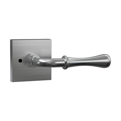 Bravura 931-7 Huntsville Privacy Lever on Square Contemporary Rose in Satin Nickel