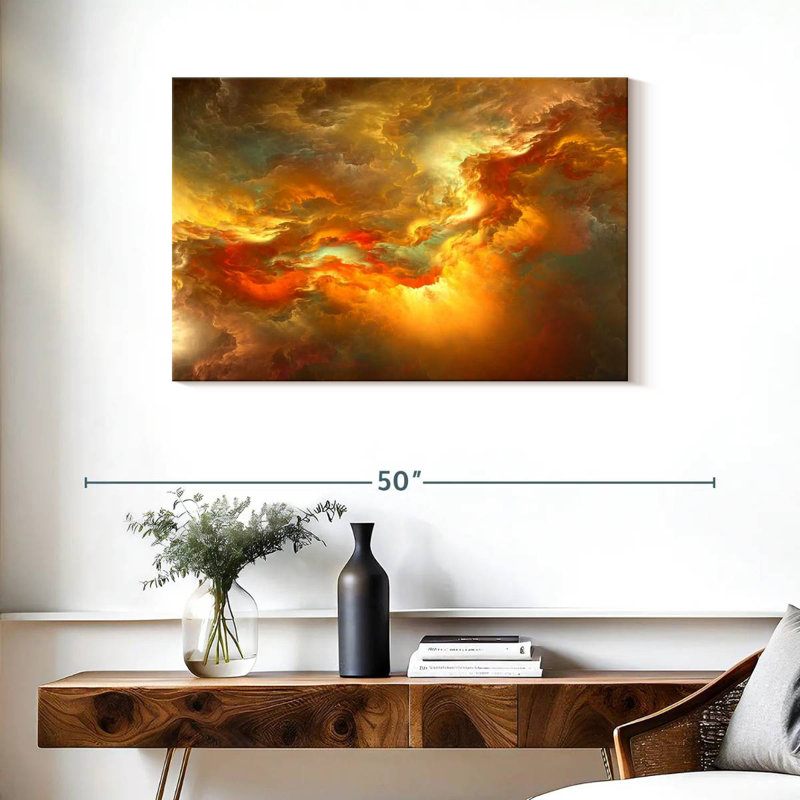 Avery Sunset Glow Abstract, 24" H x 36" W