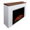 Modern Ember Sabrina Smart Electric Fireplace Mantel Package | 33” Firebox Heater | Sleek Design W/Walnut Finish Mantel