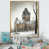 Toile avec cadre flottant or