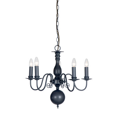 Doughton 5 - Light Candle Style Chandelier