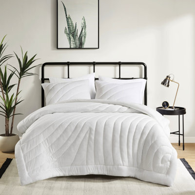 Édredon 3 pièces Puffy - blanc, rembourrage de 350 g / m², sécuritaire et doux