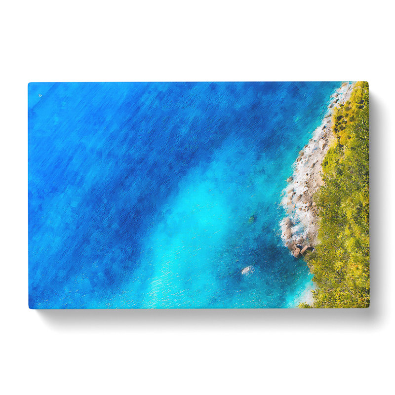 Coast Of Cinque Terre In Italy - Wrapped Canvas Painting, 35cm H x 50cm W x 3cm D