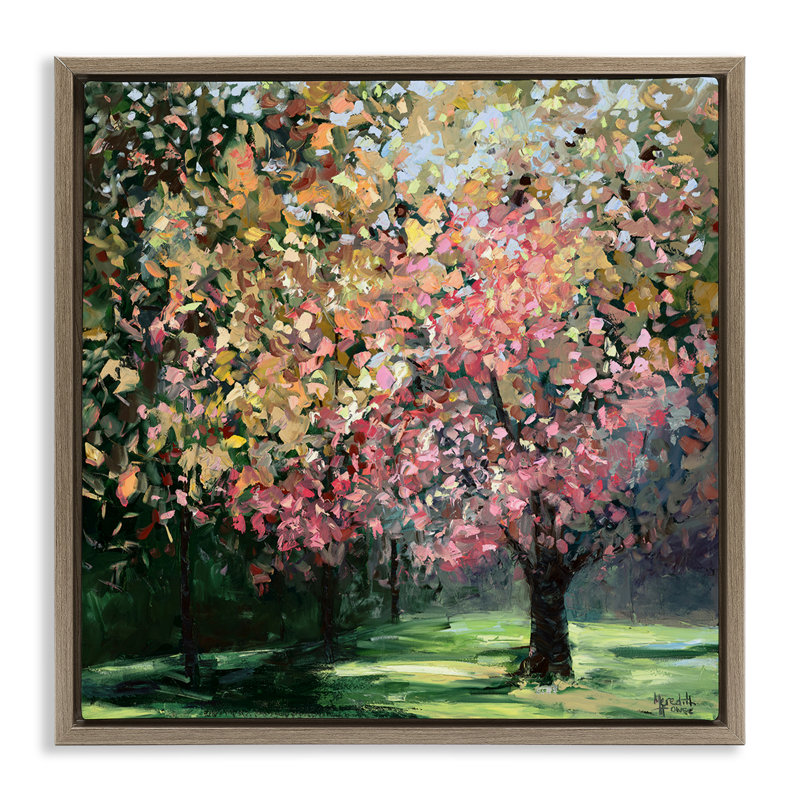 Cadre flottant Timeless Vivid Foliage, design par Meredith Howse, H 25 po x l 25 po, Cadre flottant orme Montalcino