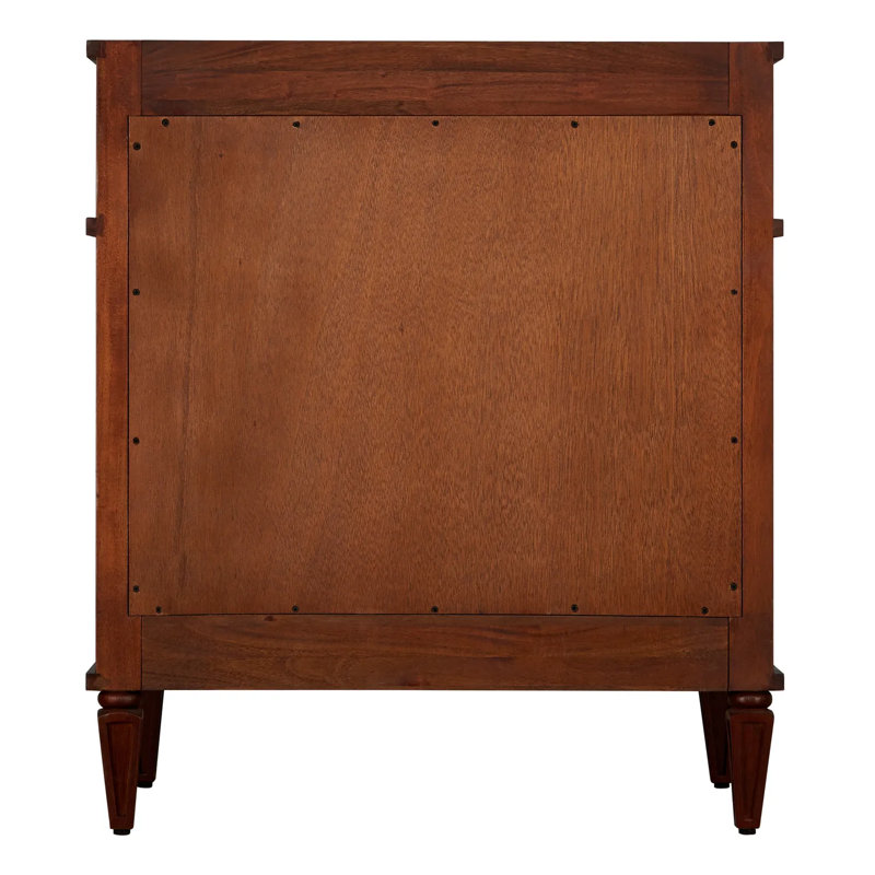 Antique Brown Wood Single Bathroom Vanity with Arctic White Quartz Top