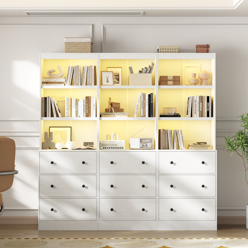 Bibliothèque 71 po H x 70,8 po (3A), Blanc