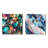 Techno Matrix Futuristic Dreams Edm Pattern - Abstract Collages Square Collage Set Of 2-101849553-101849549