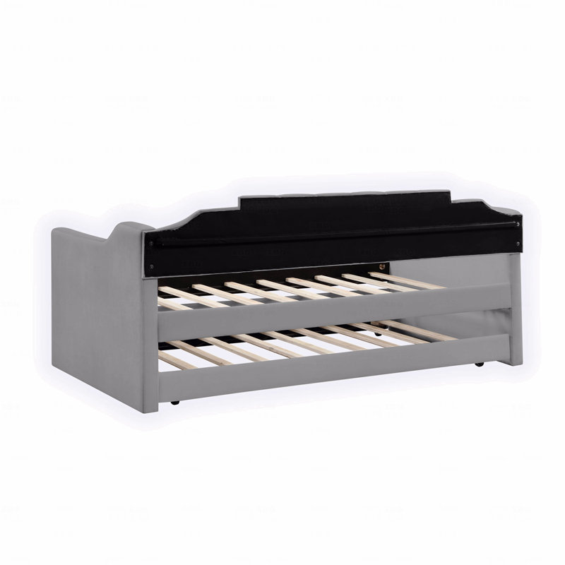 Canapé-lit en velours capitonné Trundle