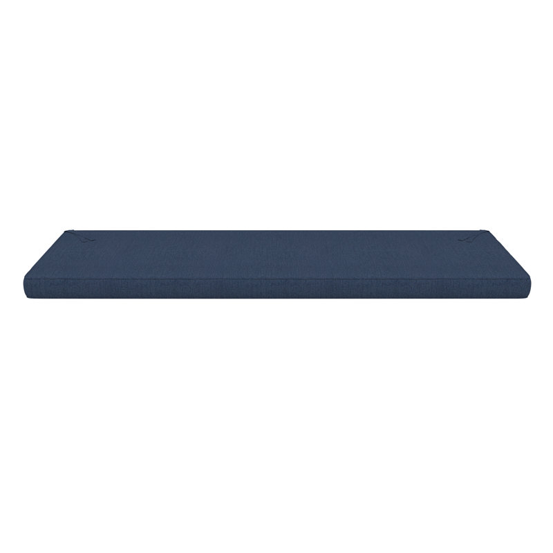 Coussin de banc intérieur / extérieur Sunbrella®, 3 po d'épaisseur, 56 po x 19 po, Sunbrella® Spectrum Indigo