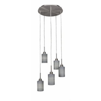Luminaire suspendu grappe 5 lumières Edge