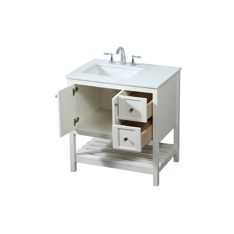 Ensemble de meuble-lavabo simple 32 po Krish, Blanc