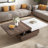 Mohite Modern Square Coffee Table with Rotatable Top, Two Colors Matching and 1 Hidden Storage Space-319303648