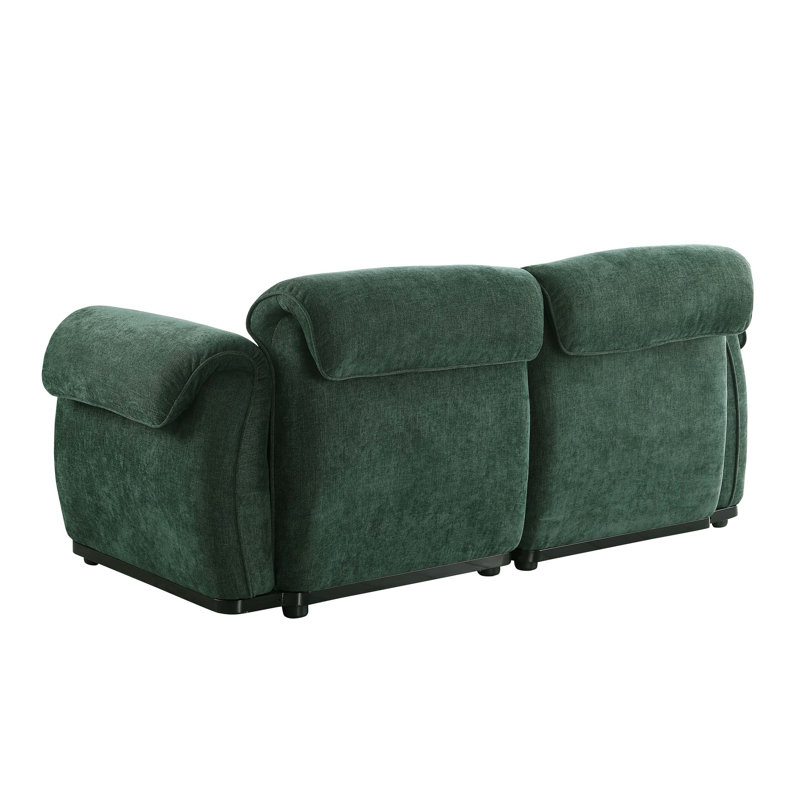 68.5" length , Fashionable modular sofa, iron frame, chenille sofa, Green