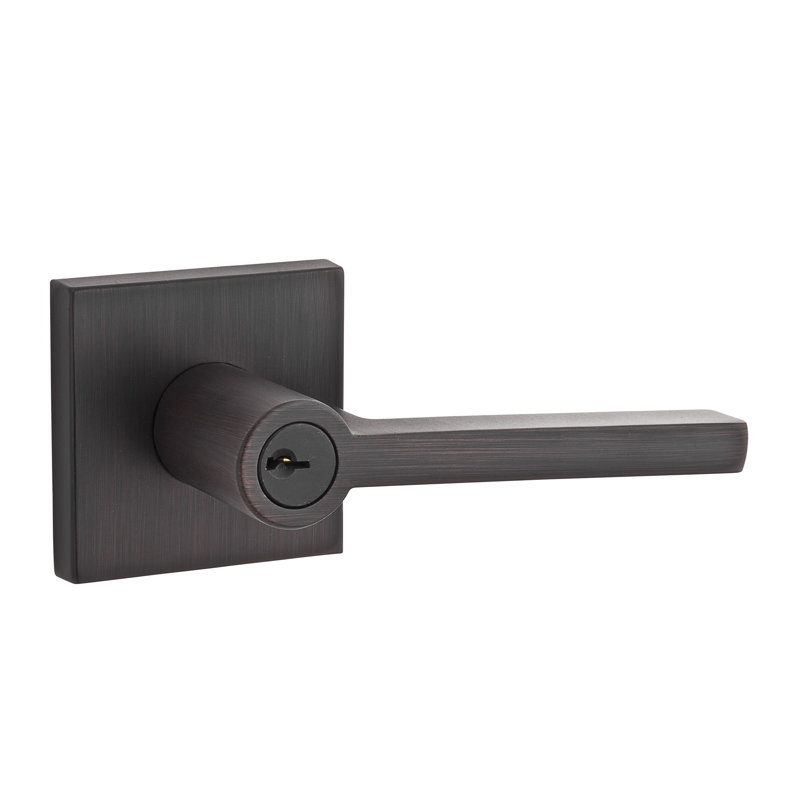 Keyed Door Lever with Rosette, Yes, Venetian Bronze