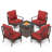 4-person Outdoor Conversation Set With Fire Pit Table-106872499