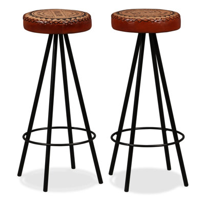 Bar Stool Bar Seat Counter Height Island Stool for Pub Real Leather