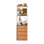 Armoire alimentaire simple en acier inoxydable et bois de cerisier