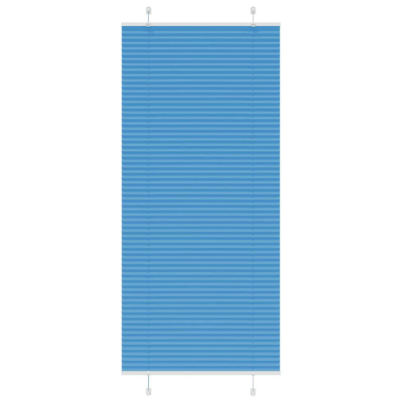 Room Darkening Pleated Shade, Blue, 95cmW x 200cmL