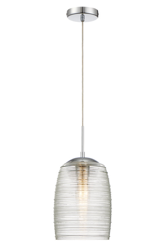 Luminaire suspendu cylindrique à 1 lumière Zambrano