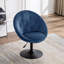 Fauteuil demi-tonneau pivotant en velours l 26,7 po Askerby-2073627293