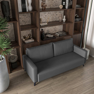 Emiah 72.83'' Faux Leather Sofa