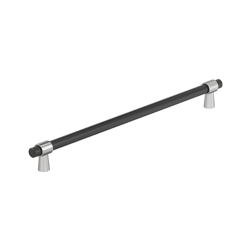 Mergence 12 5/8 po (320 mm) d'un centre à l'autre, Noir mat / Nickel poli, 18"